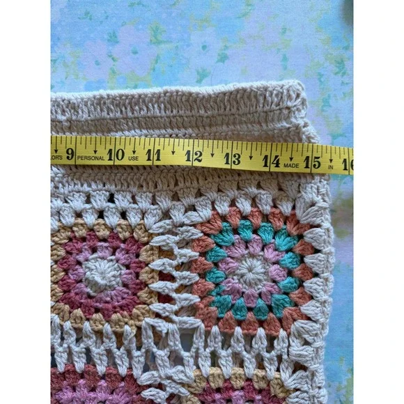 Beach Riot | Hudson Patchwork Crochet Mini Skirt Desert Sunrise Medium Boho - Picture 8 of 10